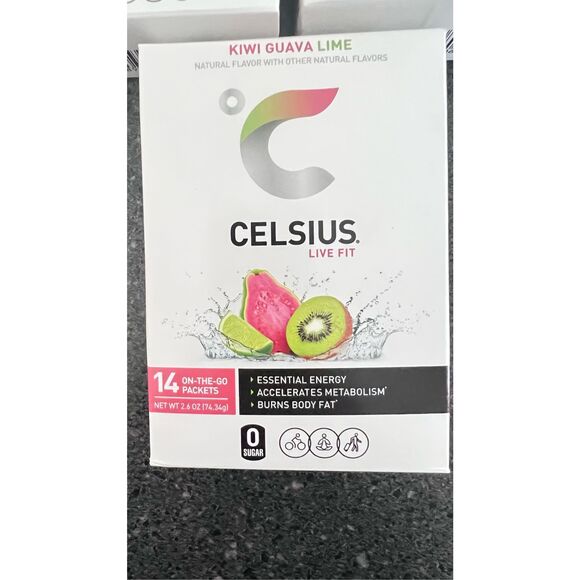 CELSIUS On The Go Energy Drink Mix, Kiwi, Guava, lime(14 Stick Pack) - Picture 7 of 10